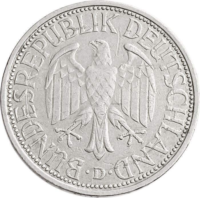1 марка 1975 Германия (ФРГ)