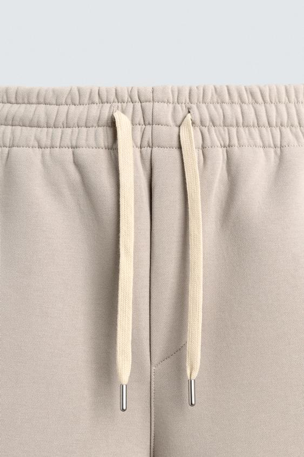 ZARA БРЮКИ BALLOON FIT С ЭФФЕКТОМ НЕОПРЕНА, КАМЕННЫЙ