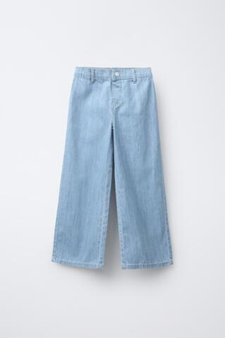 ZARA ДЖИНСЫ WIDE LEG, ГОЛУБОЙ