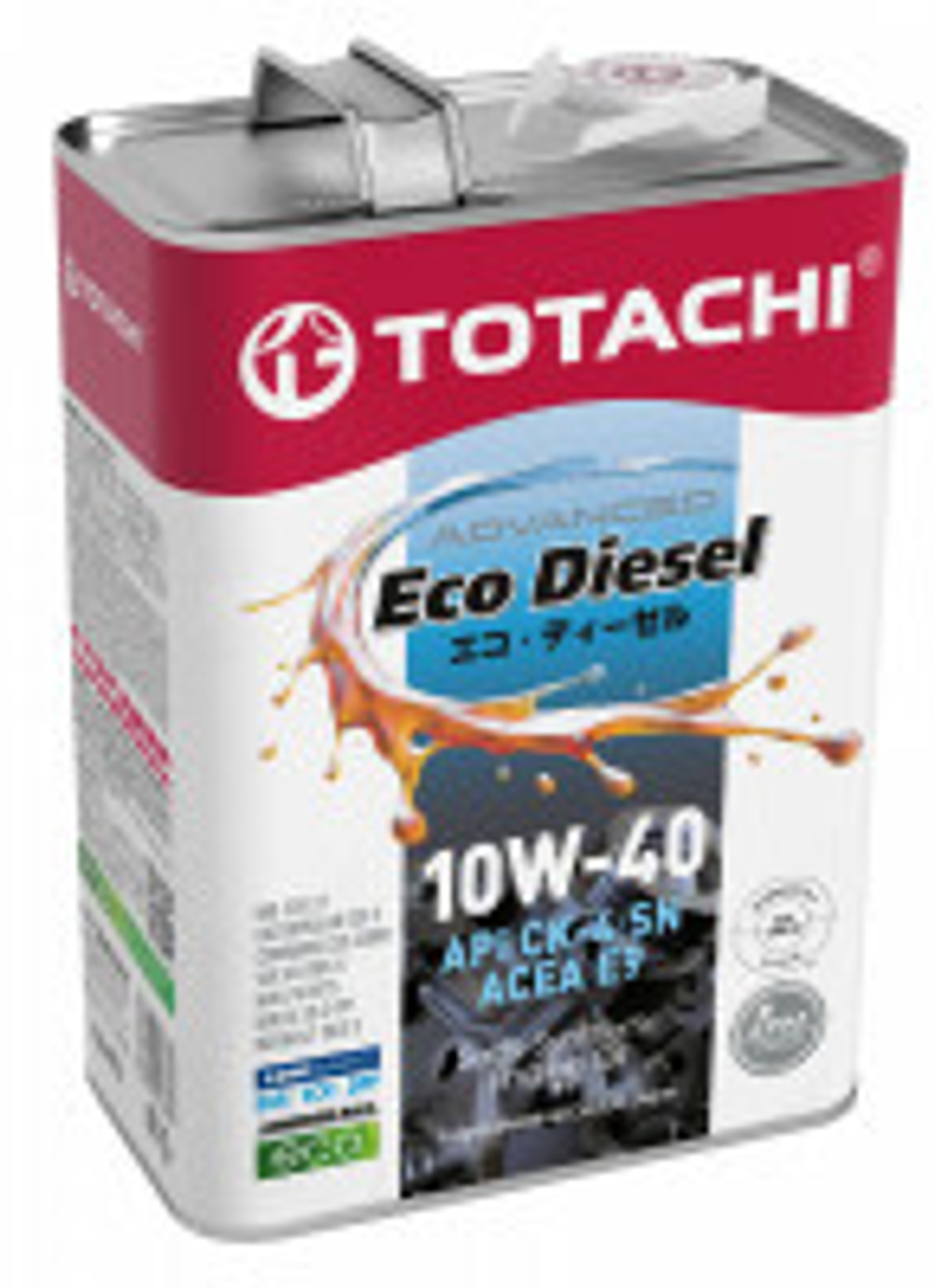 Моторное масло TOTACHI  Eco Diesel Semi-Synthetic  SAE 10W-40  API CK-4/СJ-4/SN      4л