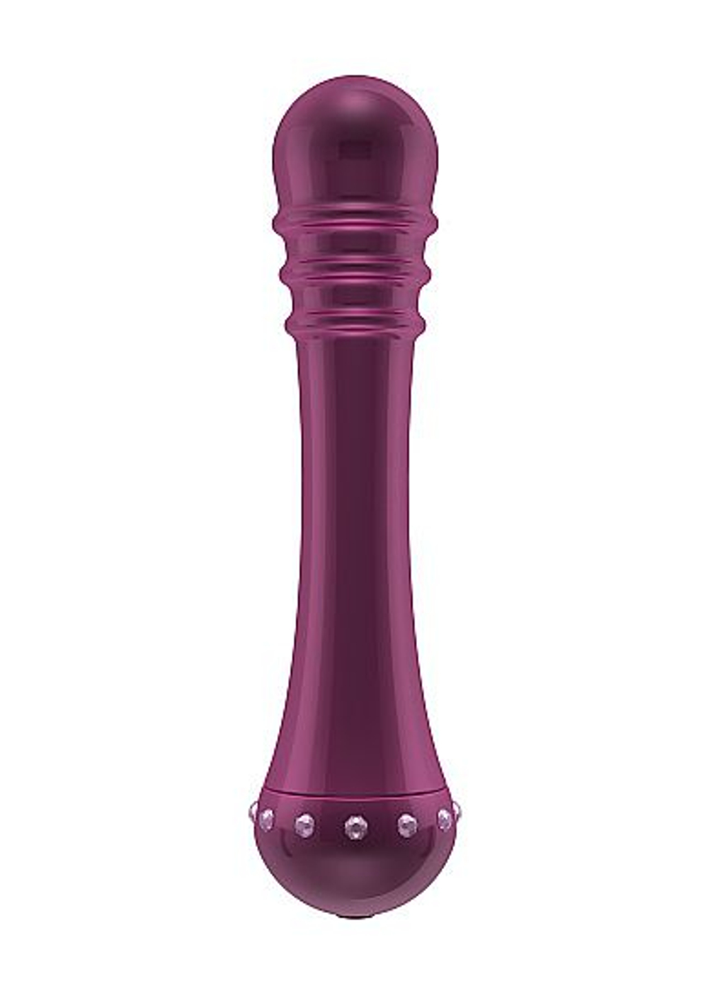 Вибратор с ребристой головкой The Emerald Purple - 16,3 см. (Цвет: фиолетовый)