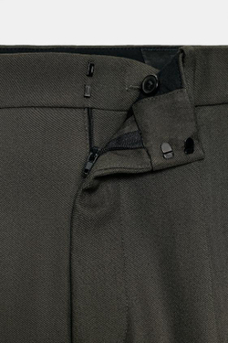 ZARA КОРОТКАЯ ЮБКА СО СКЛАДКАМИ — ZW COLLECTION, ХАКИ