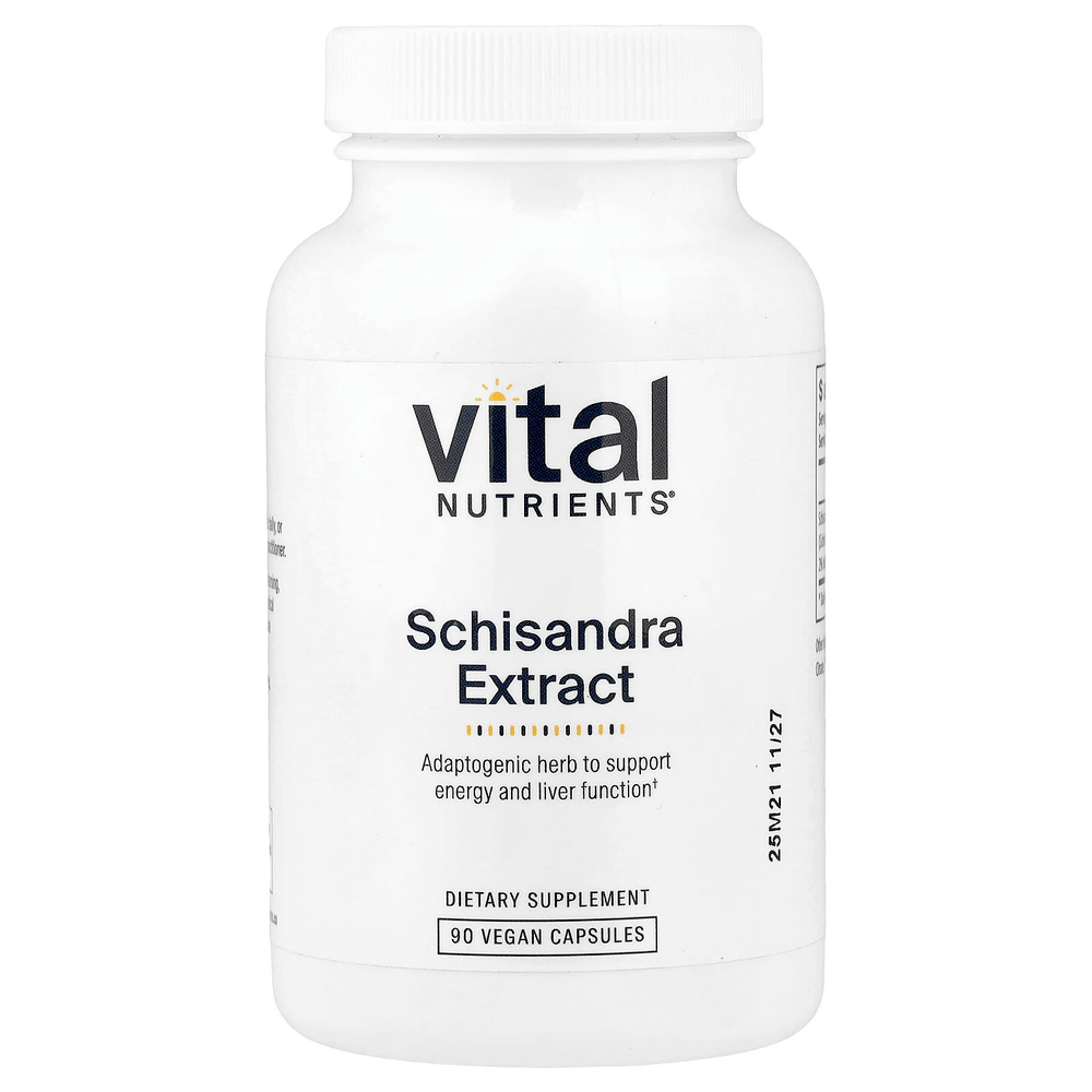 Vital Nutrients, экстракт лимонника, 90 веганских капсул (500 мг в 1 капсуле)