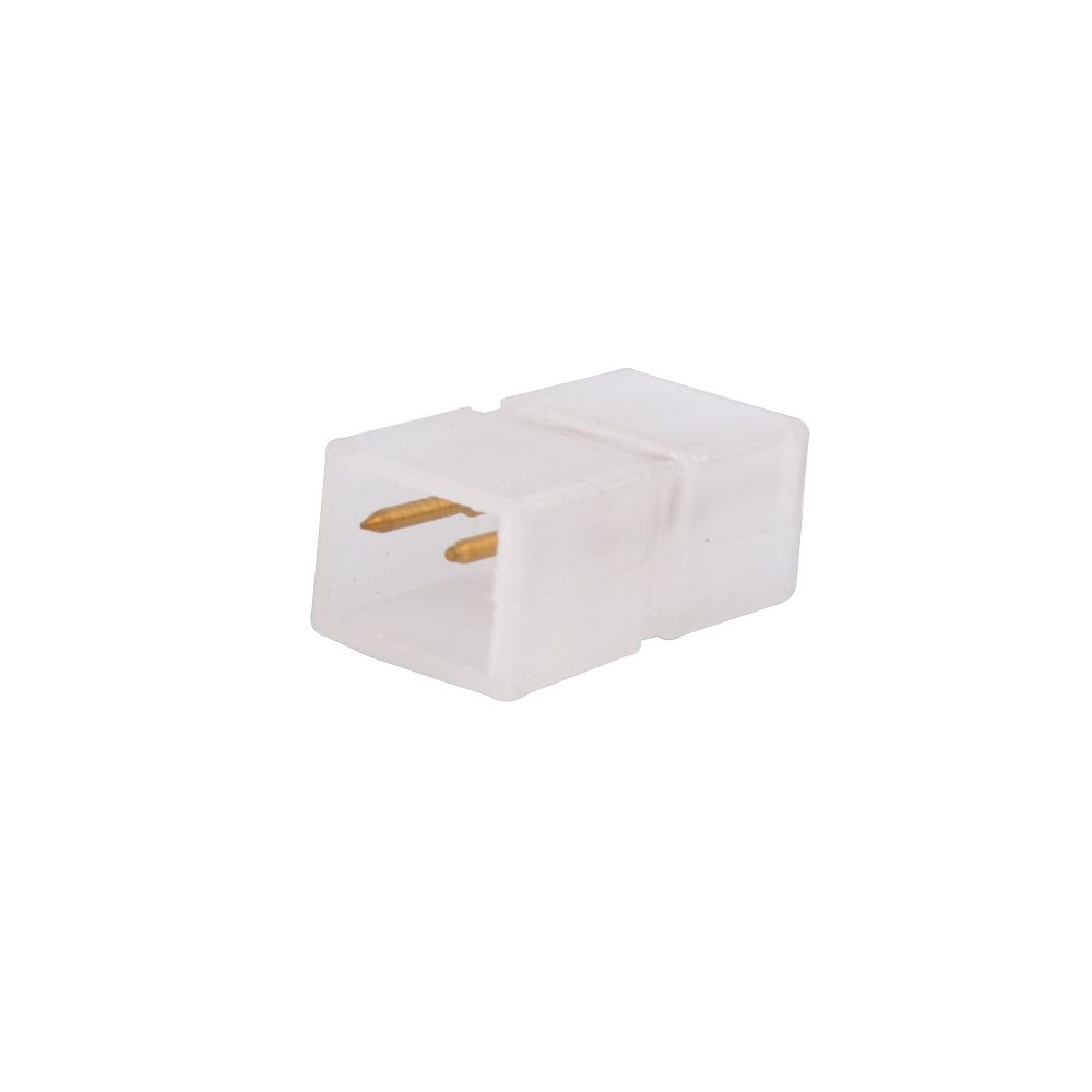 UTC-Q220 K12/A67-NNN CLEAR 025 POLYBAG Соединитель контактный прямой для светодиодных лент 220В 3528/2835 10мм, 2 контакта, цвет прозрачный, 25 штук в