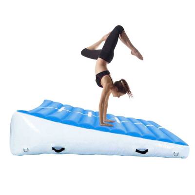 Надувной гимнастический мат-коврик «Старт» для занятий 2×2×0,4 м, синий