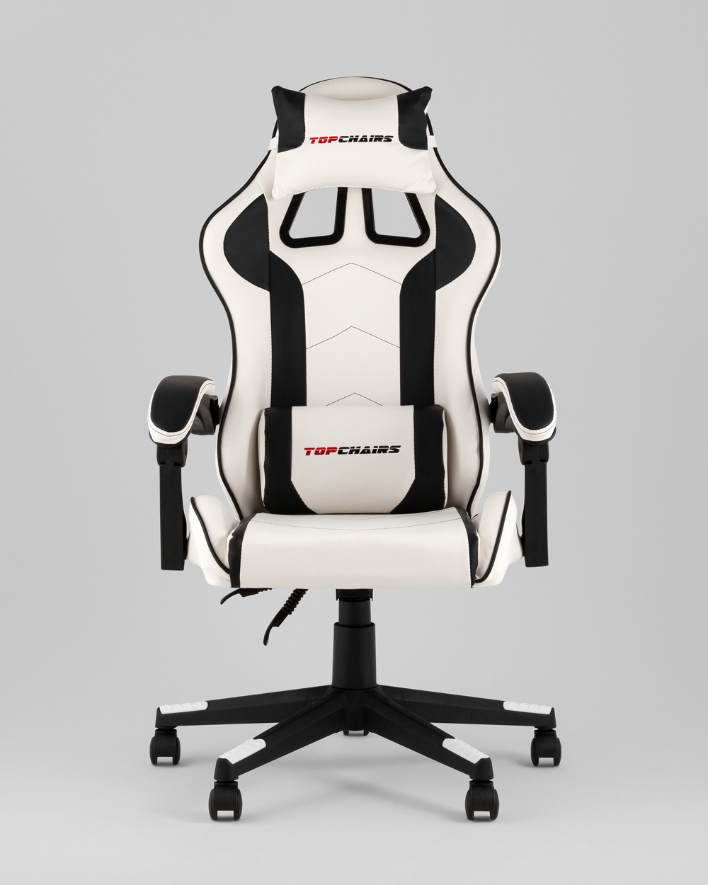 Кресло спортивное TopChairs Shadow бело-черный