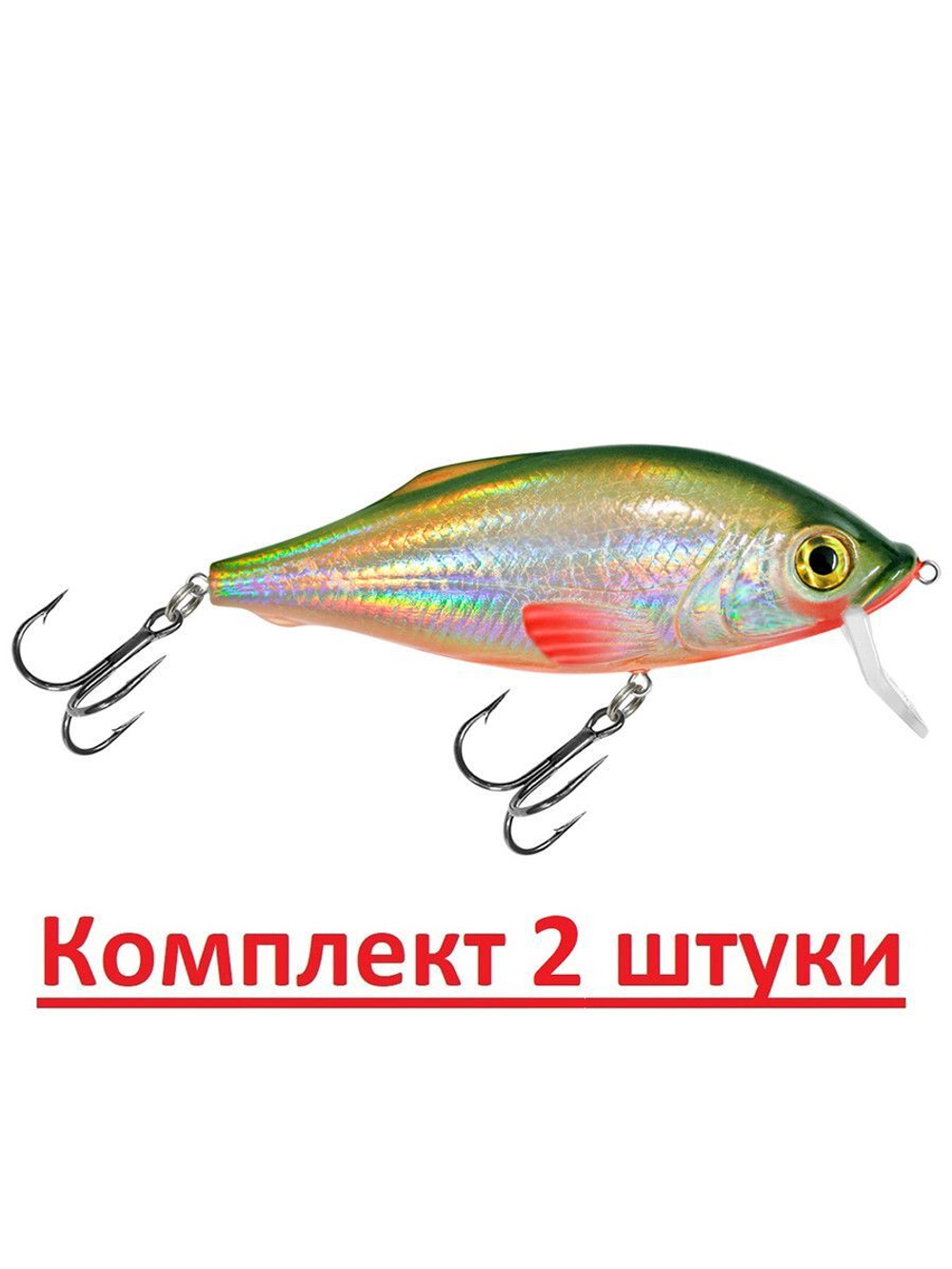 Воблер Шэд Язь 80mm, цвет 048 (окунь), 1 штука