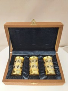 Подарочный набор стопок "Гильзы" с чернением