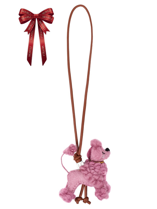 Брелок POODLE розового цвета