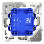 Выключатель встраиваемый VOLTUM S70 двухклавишный с подсветкой 10А, (сталь)