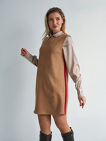 Платье сарафан офисный замшевый