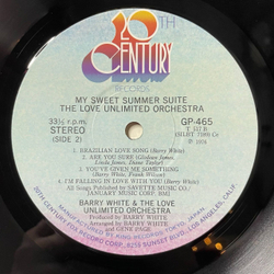 Винтажная виниловая пластинка LP Barry White Love Unlimited Orchestra My Sweet Summer Suite (Japan 1976) (Obi)