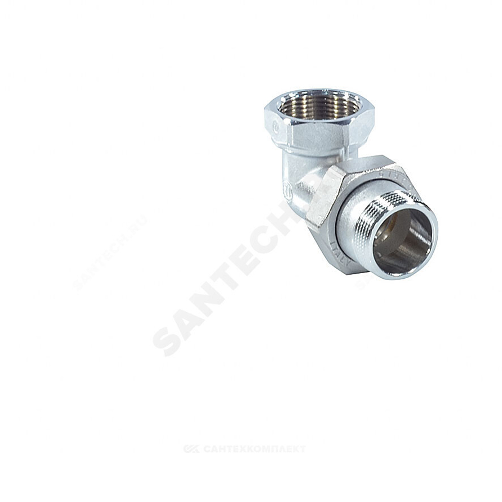 Соединитель латунь хром американка Ду 32 (1 1/4") угловой ВР/НР R19 Giacomini R19X006
