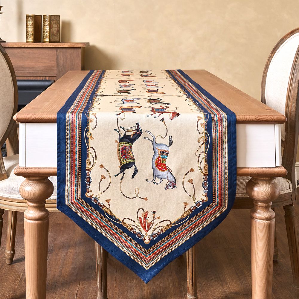 ДОРОЖКА НА СТОЛ "PASSAGE", 45Х145СМ, БЕЖЕВЫЙ, 100% ХЛОПОК,ТВИЛ