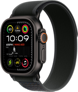 Apple Watch Ultra 2 49mm Trail Loop Black / Black Titanium Case