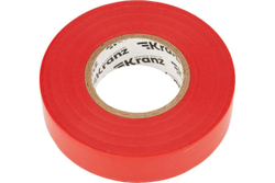 Профессиональная изолента ПВХ KRANZ 0,18х19 мм х 20 м, красная KR-09-2804