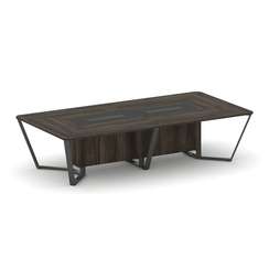 Steel Meet Стол переговорный прямоугольный KMK-PR.B.SP-12 Дуб Мали/Графит Глянец/Металл Антрацит 320