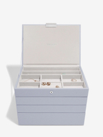 Органайзер для украшений и часов Stackers Classic Jewellery Box, 4 секции - Burgundy (Burgundy / бордовый / Burgundy / 600 / 700 / Органайзер-косметичка с крышкой)