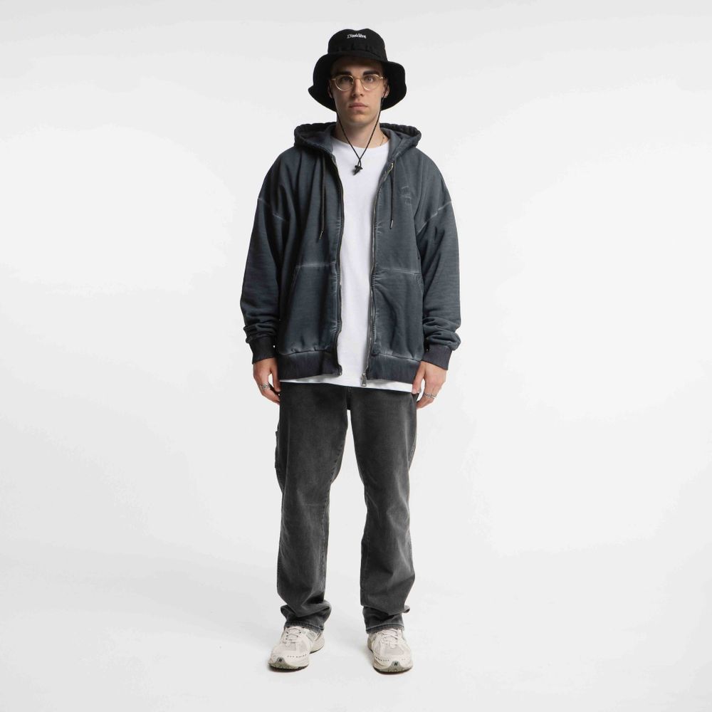 Худи Dissident Zip DDesigns in Garment Dyed Concrete