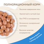 Влажный корм для котят старше 1 месяца Мнямс на каждый день кусочки в соусе с индейкой 85г 24 шт