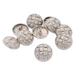 Пуговицы металл на ножке 28L=18 мм, M.Silver (матовый серебристый), 10 шт, MP03