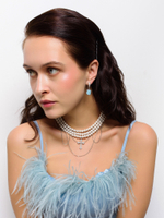 Колье "Pure Trio Cross" из перламутра