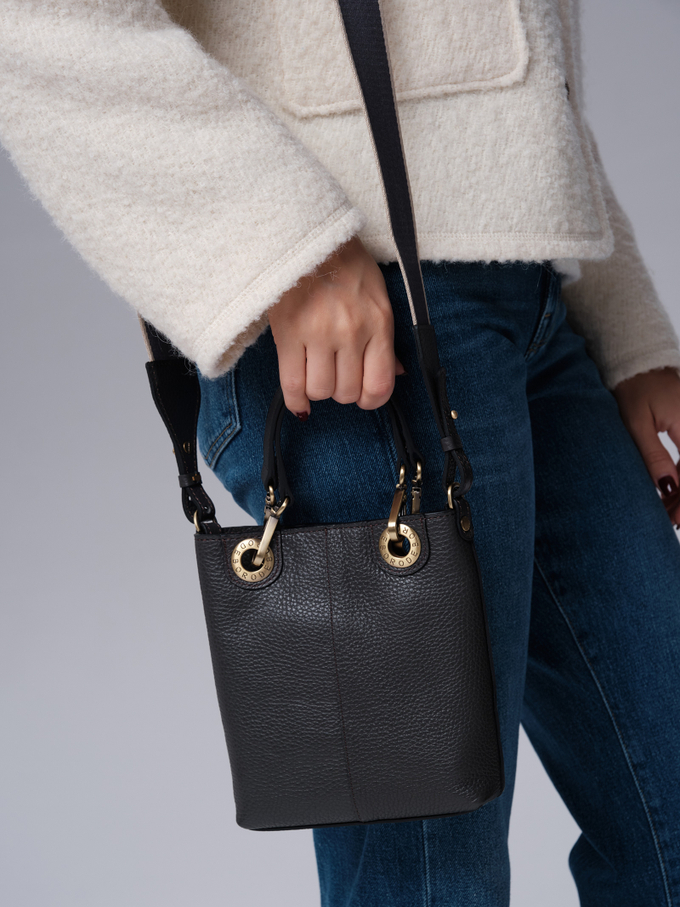 Сумка кожаная кросс-боди Deboro 30347 темный лес