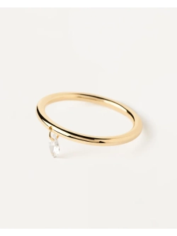 Кольцо женское PDPaola Rain Solitary серебро 925 пробы покрытое золотом 750 пробы AN01-966