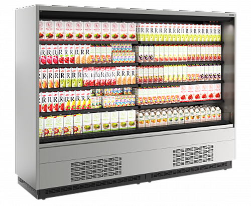 Витрина холодильная Carboma Cube 2 FC20-07 VM 2,5-2 0300 бок металл (версия 2.0) (9006-9005)