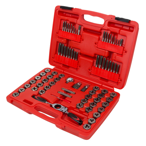 Набор метчиков и плашек Мастак SK-5 M3-M12 и 18 дюймовых размеров 4NC40-1/2NF20, 75 предметов.