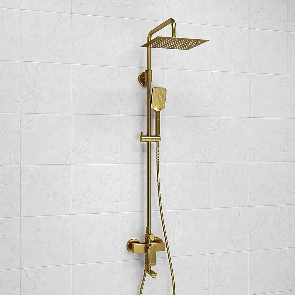 Душевая система WasserKraft Aisch 5500 SET2666 золото матовое