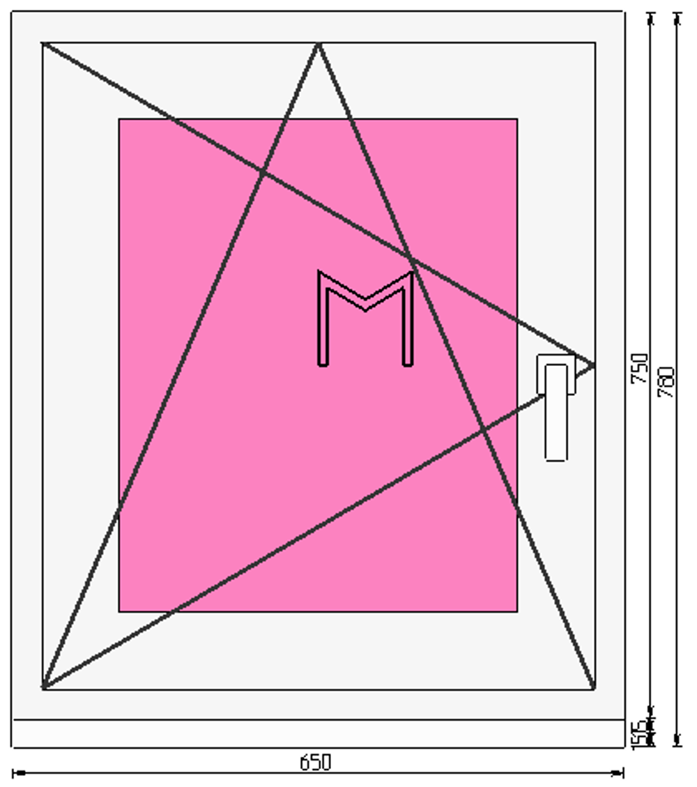 Пластиковое окно 750 х 650 ТермА Эко + Москитная сетка