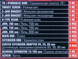 Набор съемников подшипников двух-трехзахватных 25пр. Partner PA-66622