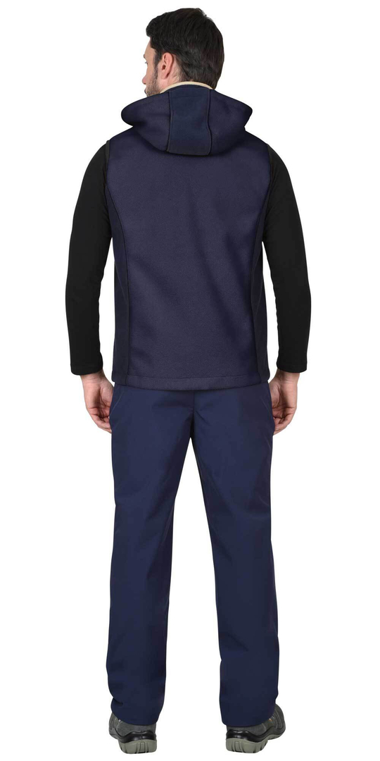 Жилет "Техно" (флис дублированный) синий (ЧЗ)