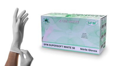 Перчатки нитриловые смотровые нестерильные неопудренные Supersoft SFM 50 пар