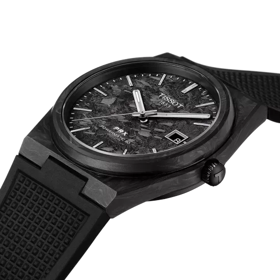 Tissot T137.907.97.201.00 мужские часы Tissot PRX Carbon Powermatic 80