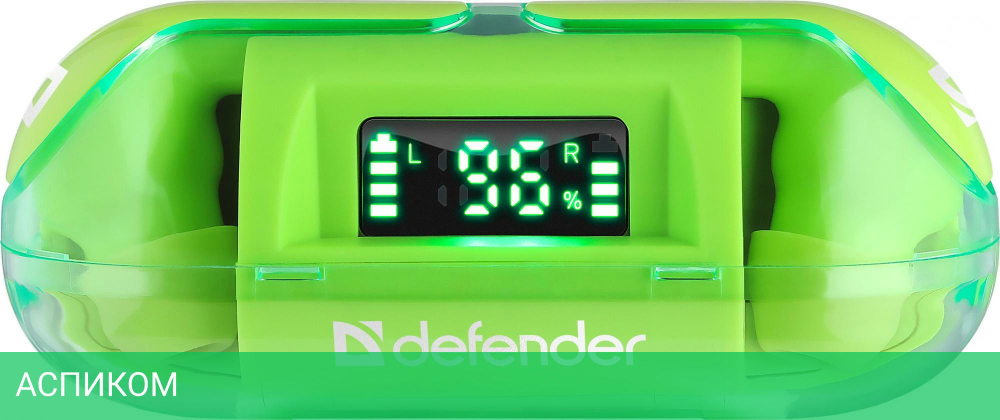 Наушники Defender Twins 916 Green (63917)