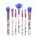Кисти для макияжа 7шт «ДИ МАРКО», синие блестки, 16*20см/19,5см
