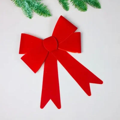 Бант на ёлку «Классика» 21*31 см, Красный