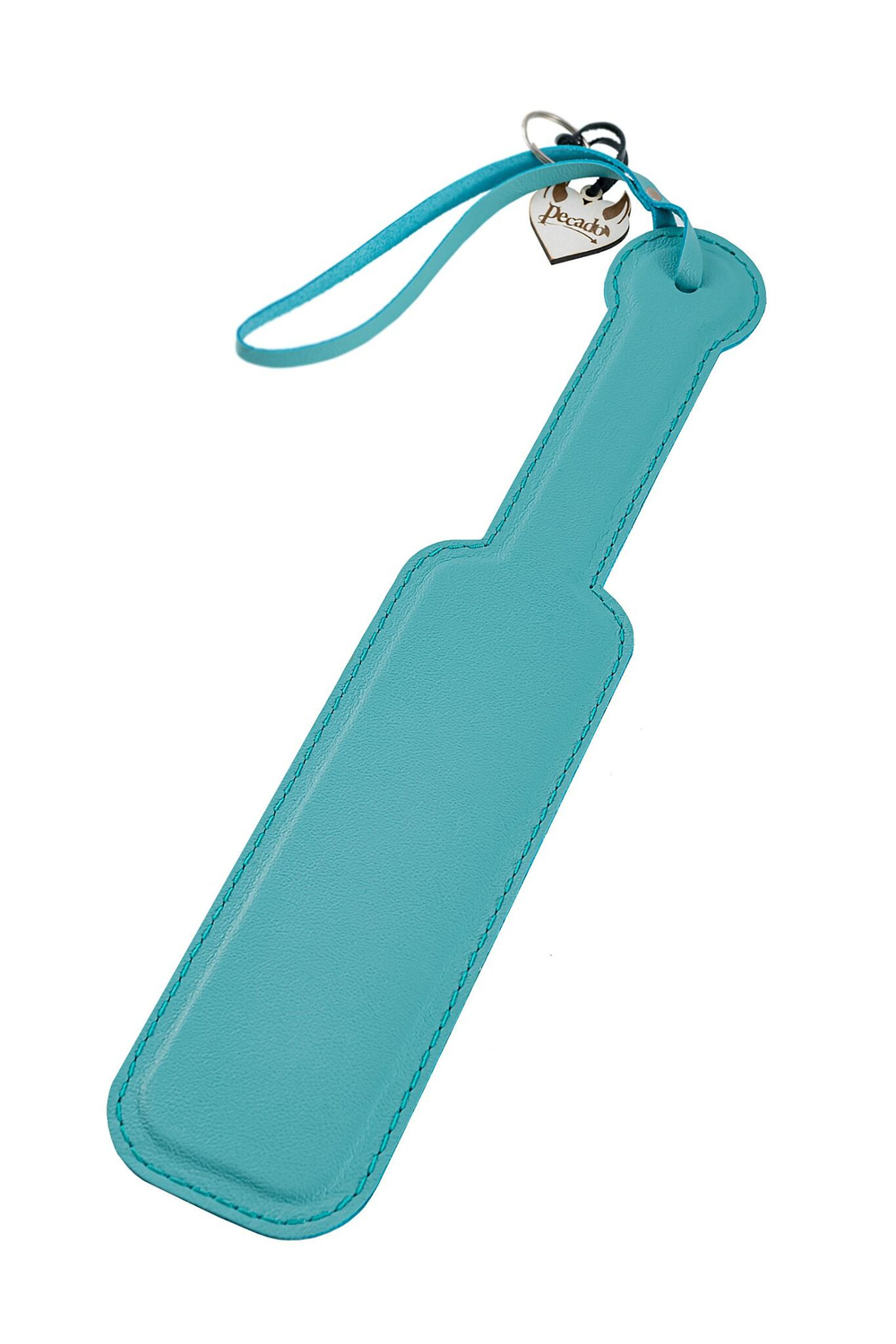 Голубой кожаный пэддл - 37 см. (Цвет: голубой)