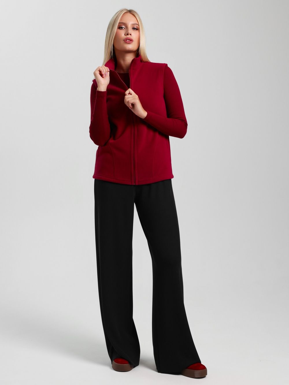 Толстовка (жилетка) Орбита Виотекс ВИШНЁВЫЙ