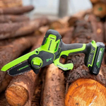 Цепная мини пила аккумуляторная 10см G24MCS10 (без АКБ и ЗУ) 24В Greenworks