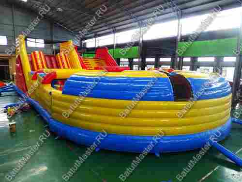 Надувная спортивная полоса препятствий "Бастион" 25*10*5 м