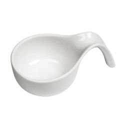 Соусник 80 мл 12*7,5 см h3,8 см Mini Mix с ручкой белый фарфор P.L. Proff Cuisine [6]