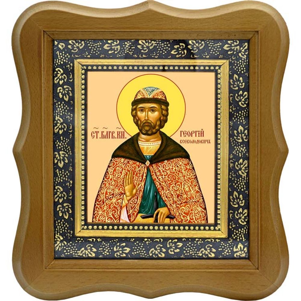 Юрий  (Георгий) Всеволодович, Владимирский благоверный князь. Икона на холсте.