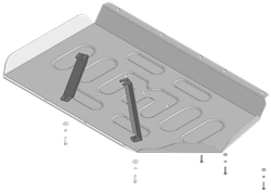 Защита топливного бака. 4 мм, Алюминий для Li Auto L7 2024-н.в., Motodor.349910