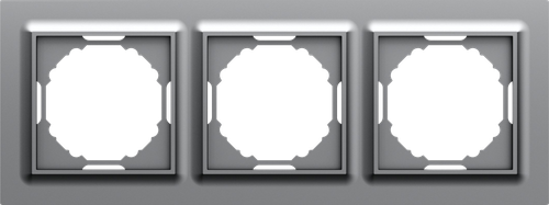 Рамка 3-я, Wave матовый серый, серия A07