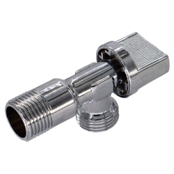 Кран шар. CTM д/сантех. прибор. угл. 1/2"х1/2" ш/ш с отражат. бабочка, хром. CAME1212