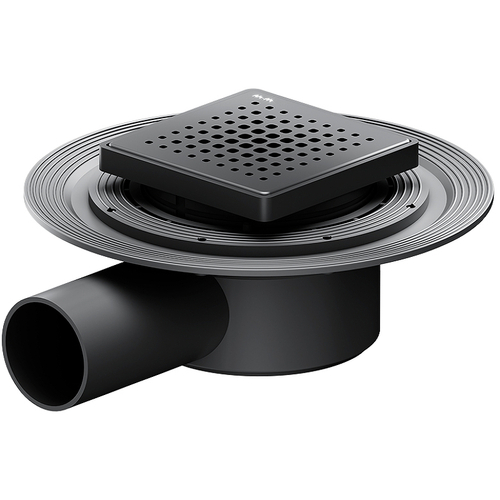 Душевой трап AM.PM MasterFlow 10 W01BD-P11-010-01BM с Черной матовой решеткой Cut Gradient