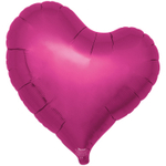 Шар фольгированный Сердце 45 см (Красно-малиновый)
